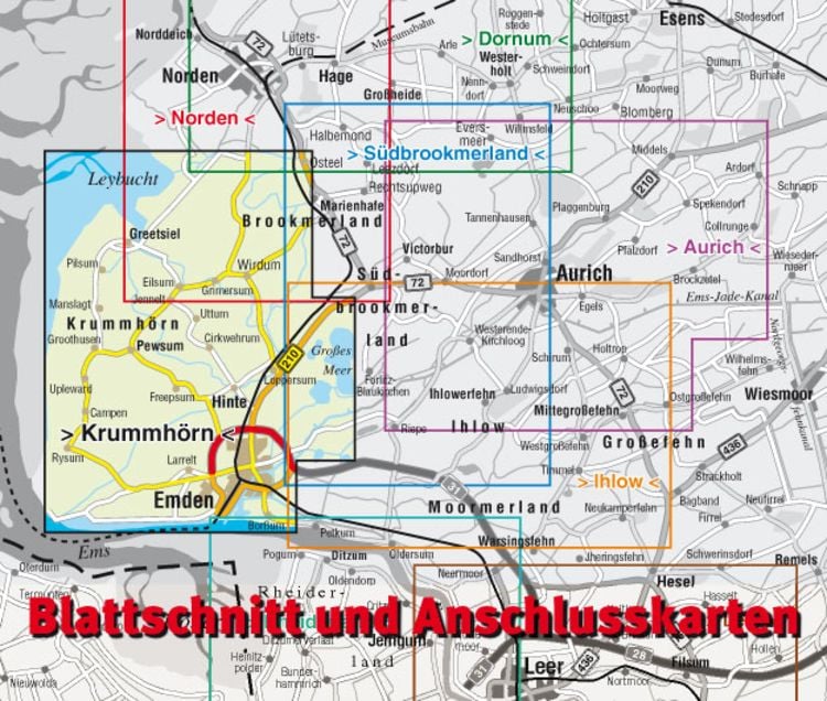 Produktbild: Krummh&ouml;rn & Greetsiel (mit 19 Detailkarten), KVplan, Radkarte/Freizeitkarte/Stadtplan, 1:30.000 / 1:7.500