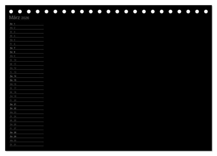 Produktbild: Bastel-Geburtstagskalender schwarz / Geburtstagskalender (Tischkalender 2026 DIN A5 quer), CALVENDO Monatskalender