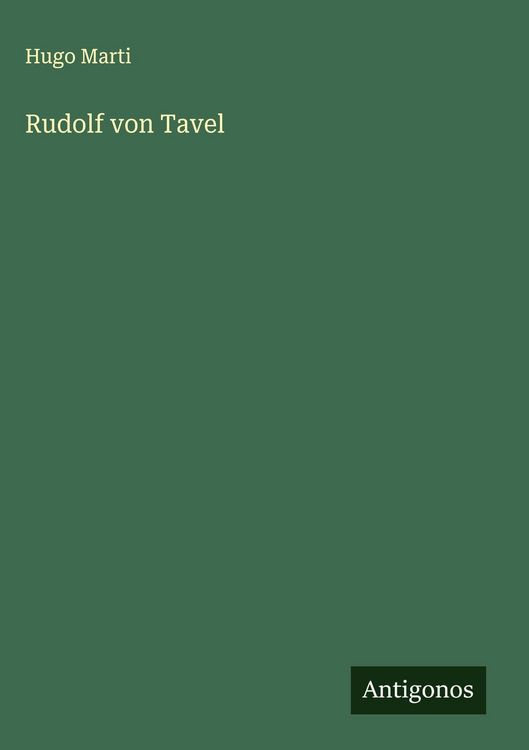 Produktbild: Rudolf von Tavel