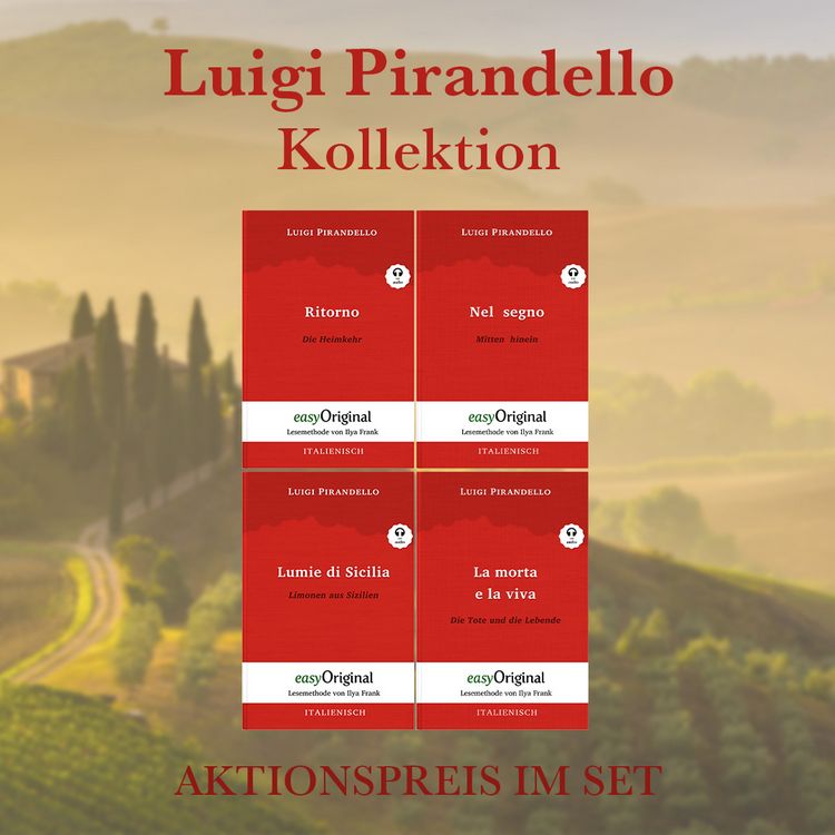 Produktbild: Luigi Pirandello Kollektion (B&uuml;cher + 4 Audio-CDs) - Lesemethode von Ilya Frank