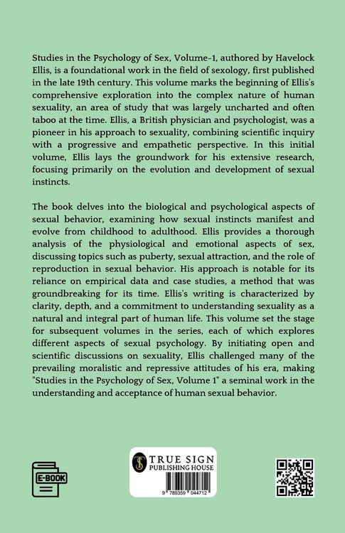Produktbild: Studies In The Psychology Of Sex Volume - 1