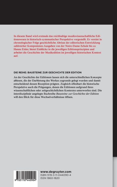 Produktbild: Musikeditionen im Wandel der Geschichte