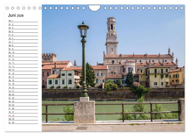 Produktbild: VERONA Historisches Stadtherz (Wandkalender 2026 DIN A4 quer), CALVENDO Monatskalender