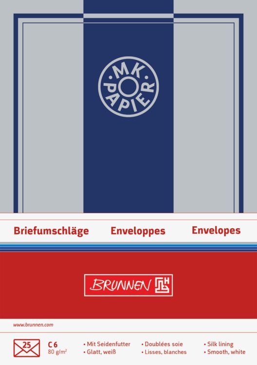 Produktbild: Brunnen Briefumschlag C6 glatt MK