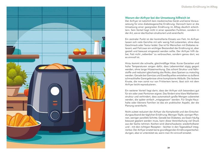 Produktbild: Airfryer Balance &ndash; Genussvoll essen trotz Diabetes