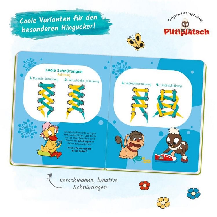 Produktbild: Tr&ouml;tsch Unser Sandm&auml;nnchen Das Schn&uuml;rsenkelbuch Pittiplatsch Schuhe binden leicht gemacht