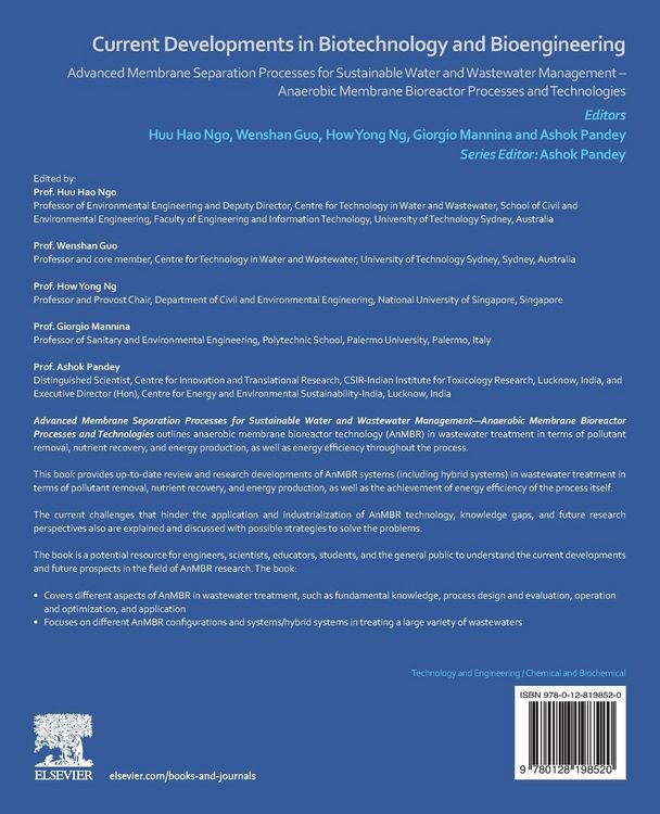 Produktbild: Current Developments in Biotechnology and Bioengineering