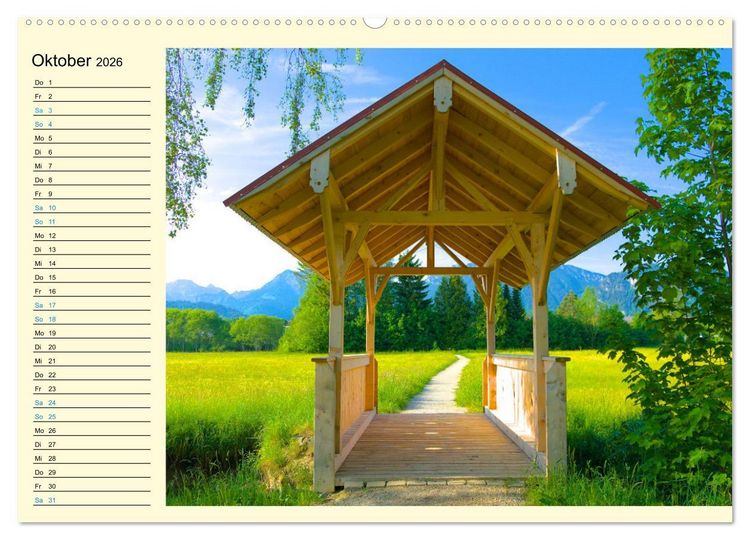 Produktbild: Bayern - Idylle zwischen Allg&auml;u und Bayerischen Alpen (Wandkalender 2026 DIN A2 quer), CALVENDO Monatskalender