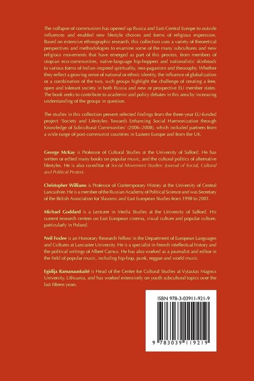Produktbild: Subcultures and New Religious Movements in Russia and East-Central Europe