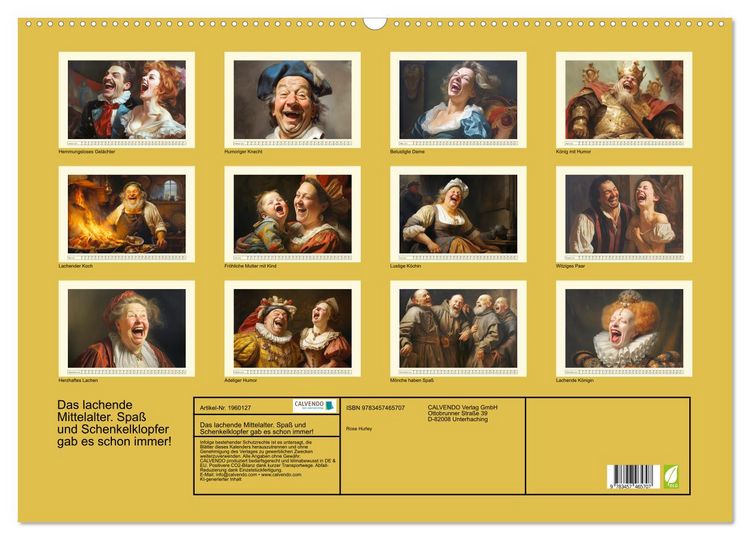 Produktbild: Das lachende Mittelalter. Spa&szlig; und Schenkelklopfer gab es schon immer! (Wandkalender 2026 DIN A2 quer), CALVENDO Monatskalender