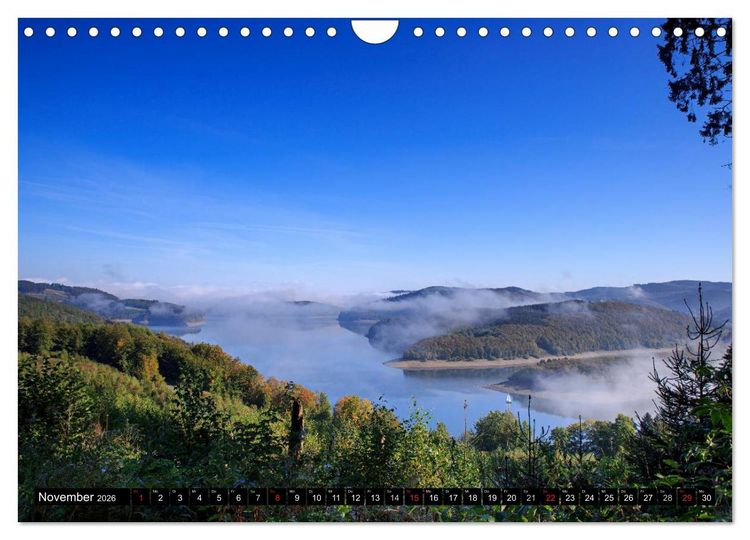 Produktbild: Biggesee und Listertalsperre (Wandkalender 2026 DIN A4 quer), CALVENDO Monatskalender