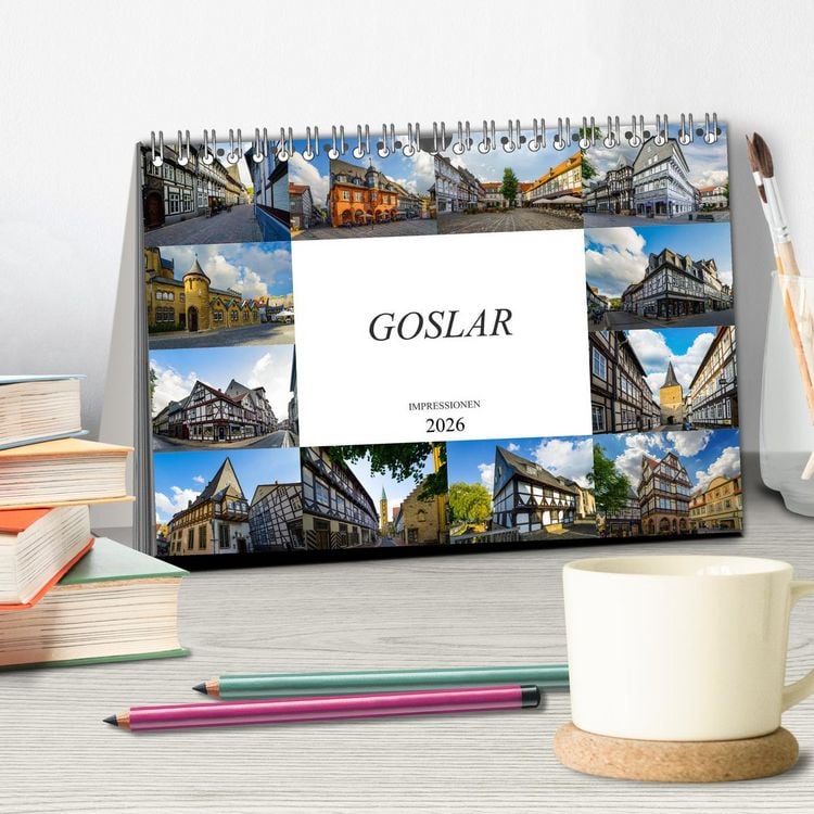 Produktbild: Goslar Impressionen (Tischkalender 2026 DIN A5 quer), CALVENDO Monatskalender