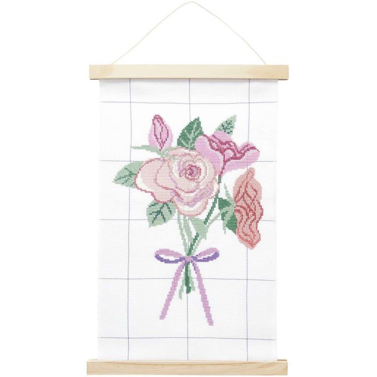 Produktbild: Stickpackung Gez&auml;hlter Kreuzstich, Blumenstrau&szlig; mit Posterh&auml;