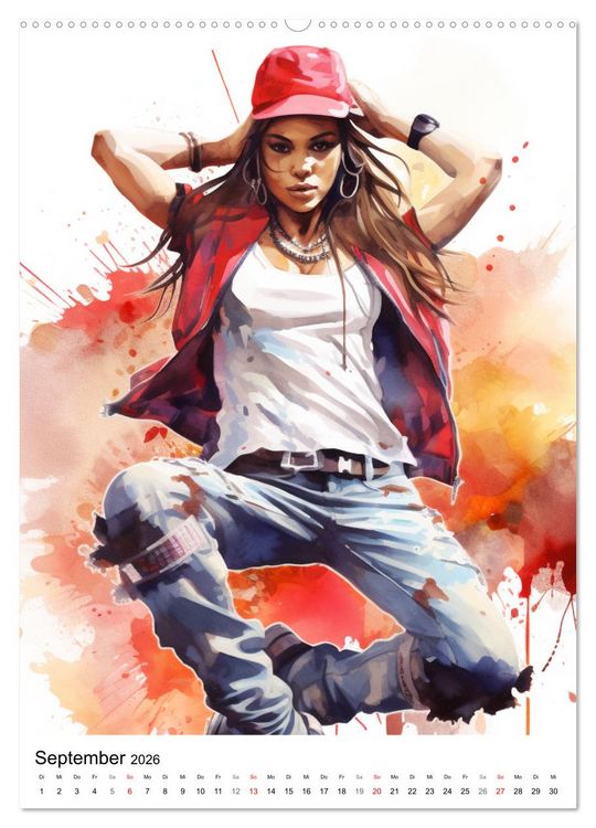 Produktbild: Hip Hop Girls. Rhythmic Expressions (hochwertiger Premium Wandkalender 2026 DIN A2 hoch), Kunstdruck in Hochglanz
