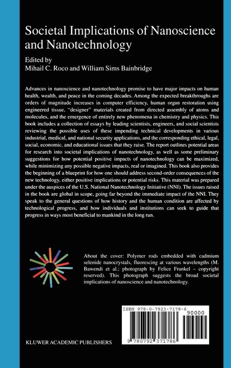 Produktbild: Societal Implications of Nanoscience and Nanotechnology