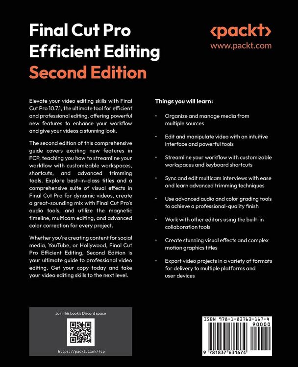 Produktbild: Final Cut Pro Efficient Editing - Second Edition