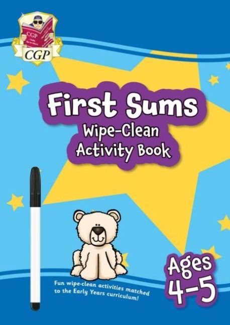 Produktbild: First Sums Wipe-Clean Activity Book for Ages 4-5 (with pen)
