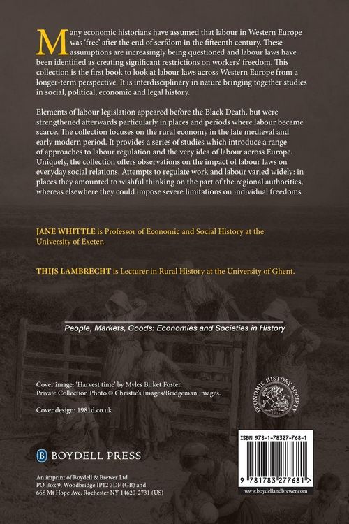 Produktbild: Labour Laws in Preindustrial Europe