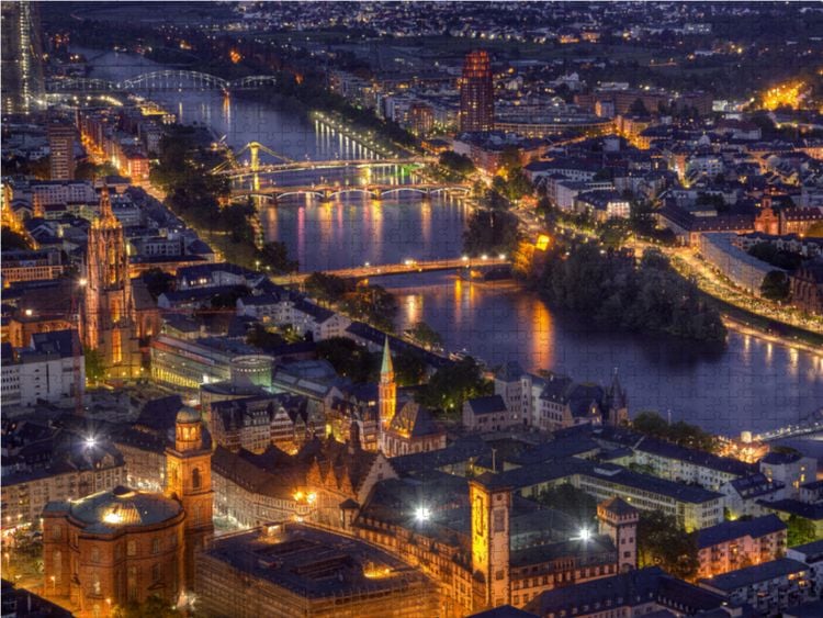 Produktbild: CALVENDO Puzzle Frankfurt/Main - Flu&szlig; Main 1000 Teile Lege-Gr&ouml;&szlig;e 64 x 48 cm Foto-Puzzle Bild von TJPhotography (Thorsten Jung)