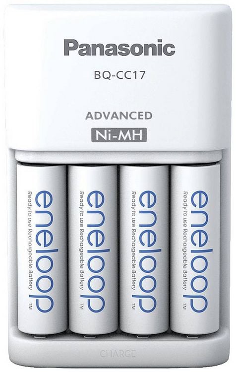 Produktbild: Panasonic Advanced BQ-CC17 + 4x eneloop AA Rundzellen-Ladeger&auml;t NiMH Micro (AAA), Mignon (AA)