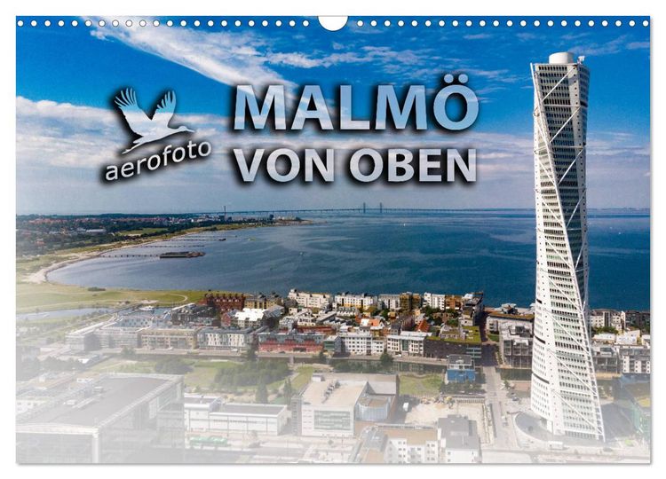 Produktbild: Malm&ouml; von oben (Wandkalender 2026 DIN A3 quer), CALVENDO Monatskalender
