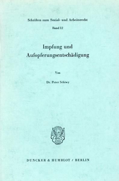 Produktbild: Impfung und Aufopferungsentsch&auml;digung.