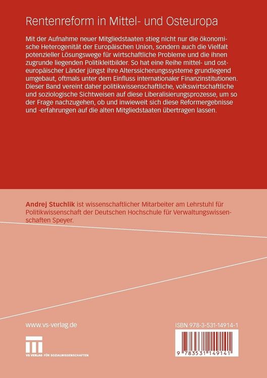 Produktbild: Rentenreform in Mittel- und Osteuropa
