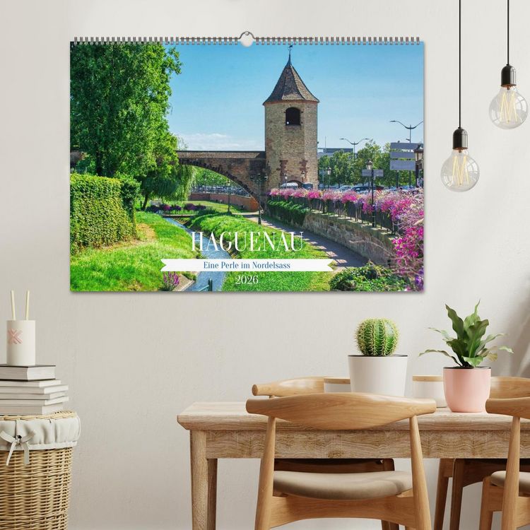 Produktbild: Haguenau - eine Perle im Nordelsass (Wandkalender 2026 DIN A2 quer), CALVENDO Monatskalender