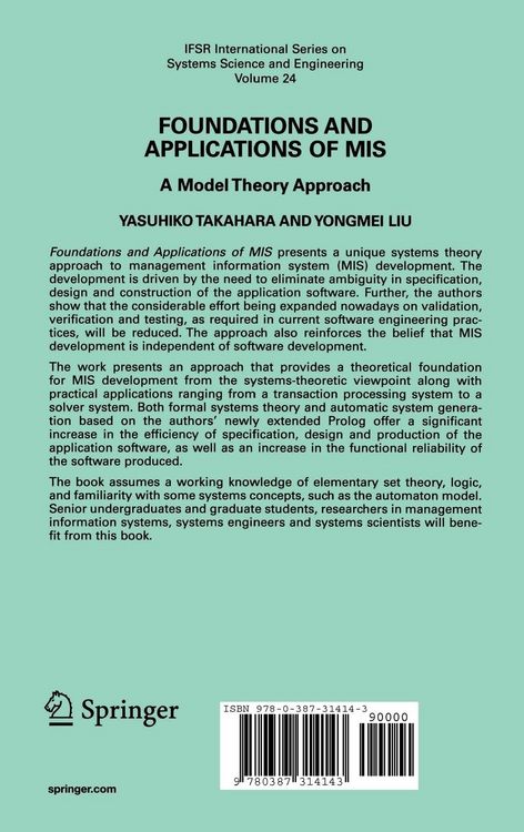 Produktbild: Foundations and Applications of MIS