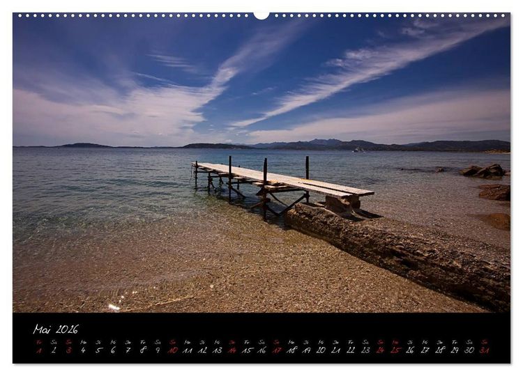 Produktbild: Blaues Sardinien (hochwertiger Premium Wandkalender 2026 DIN A2 quer), Kunstdruck in Hochglanz