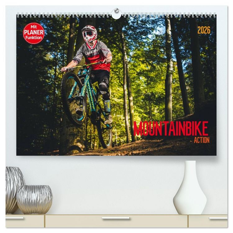 Produktbild: Mountainbike Action (hochwertiger Premium Wandkalender 2026 DIN A2 quer), Kunstdruck in Hochglanz