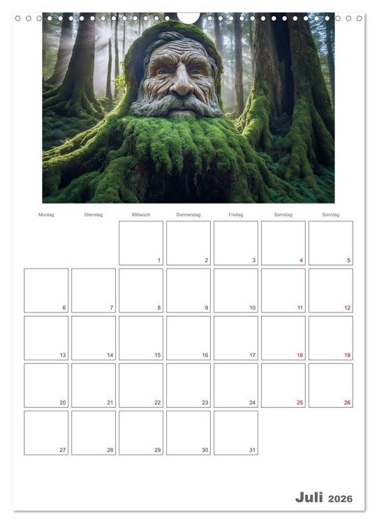 Produktbild: Der Zauberwald Eine geheimnisvolle Reise (Wandkalender 2026 DIN A3 hoch), CALVENDO Monatskalender
