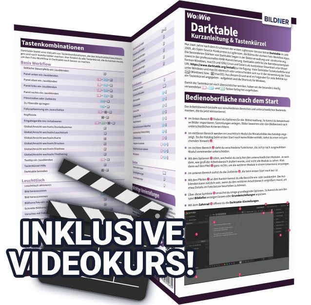 Produktbild: Darktable &ndash; Kurzanleitung & Tastenk&uuml;rzel