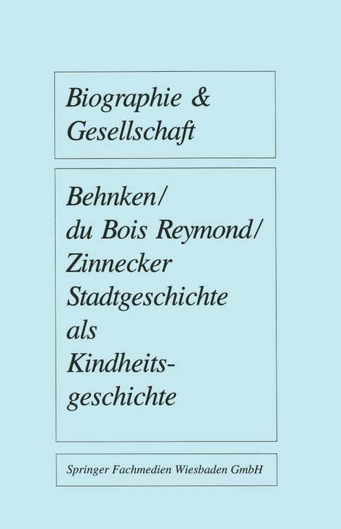 Produktbild: Stadtgeschichte als Kindheitsgeschichte