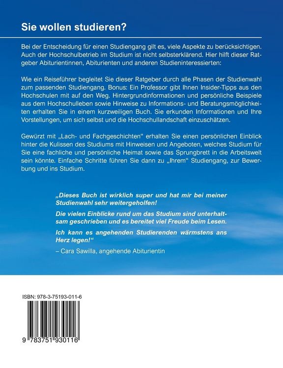 Produktbild: Reisebegleiter zum Wunsch-Studium: Insider-Tipps zur Studienwahl