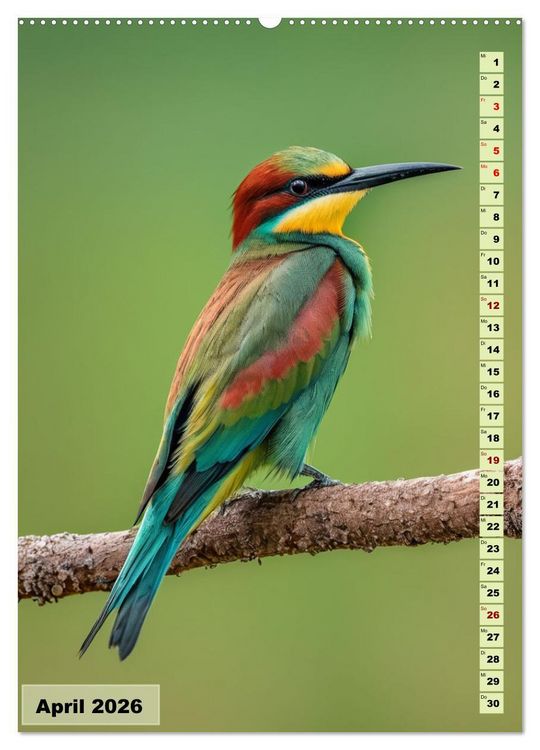 Produktbild: Die buntesten V&ouml;gel der Welt (hochwertiger Premium Wandkalender 2026 DIN A2 hoch), Kunstdruck in Hochglanz