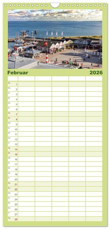 Produktbild: Familienplaner 2026 - Magisches Sylt mit 5 Spalten (Wandkalender, 21 x 45 cm) CALVENDO