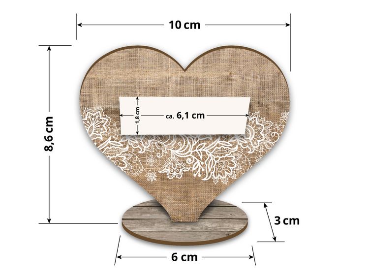Produktbild: familiawedding 25 Tischkarten zur Hochzeit "Ja ich Will" Herz-Design