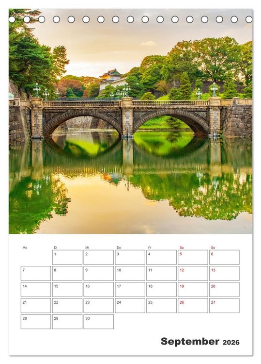 Produktbild: Tokio - Reiseplaner (Tischkalender 2026 DIN A5 hoch), CALVENDO Monatskalender