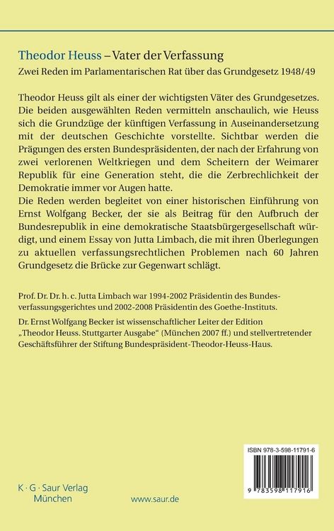 Produktbild: Theodor Heuss &ndash; Vater der Verfassung