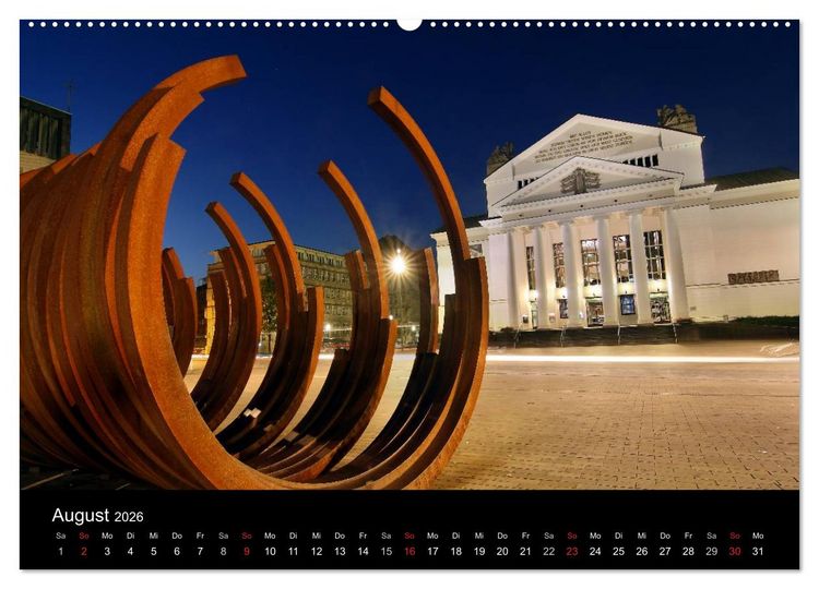 Produktbild: Duisburg Nachtmomente 2026 (Wandkalender 2026 DIN A2 quer), CALVENDO Monatskalender