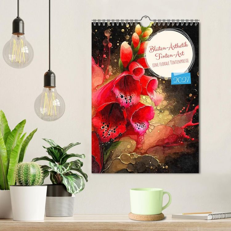 Produktbild: Bl&uuml;ten-&Auml;sthetik Tintenart (Wandkalender 2027 DIN A4 hoch), CALVENDO Monatskalender