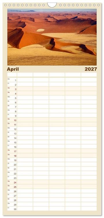 Produktbild: Familienplaner 2027 - Facetten Namibias mit 5 Spalten (Wandkalender, 21 x 45 cm) CALVENDO
