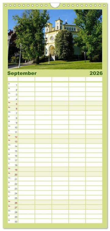 Produktbild: Familienplaner 2026 - Kurort Marienbad mit 5 Spalten (Wandkalender, 21 x 45 cm) CALVENDO
