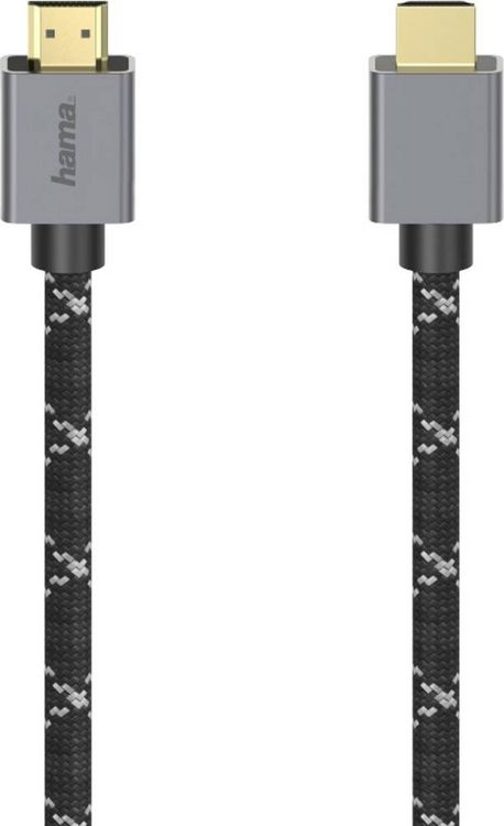 Produktbild: Hama HDMI Anschlusskabel HDMI-A Stecker, HDMI-A Stecker 2.00 m Grau, Schwarz 00200504 8K UHD HDMI-Kabel