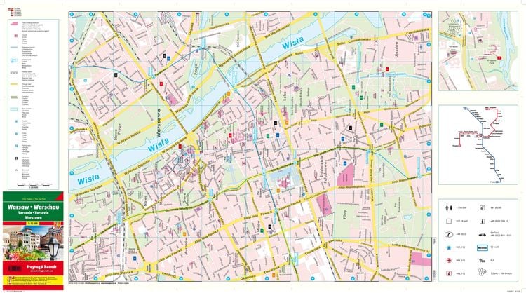 Produktbild: Warschau, Stadtplan 1:12.000, City Pocket + The Big Five