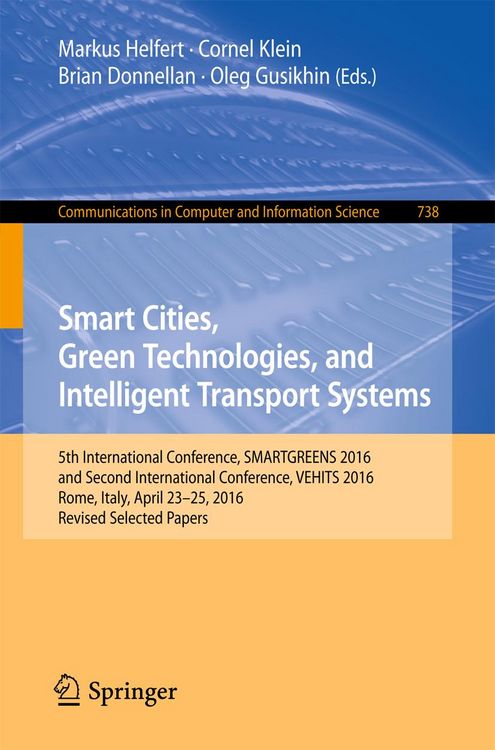 Produktbild: Smart Cities, Green Technologies, and Intelligent Transport Systems