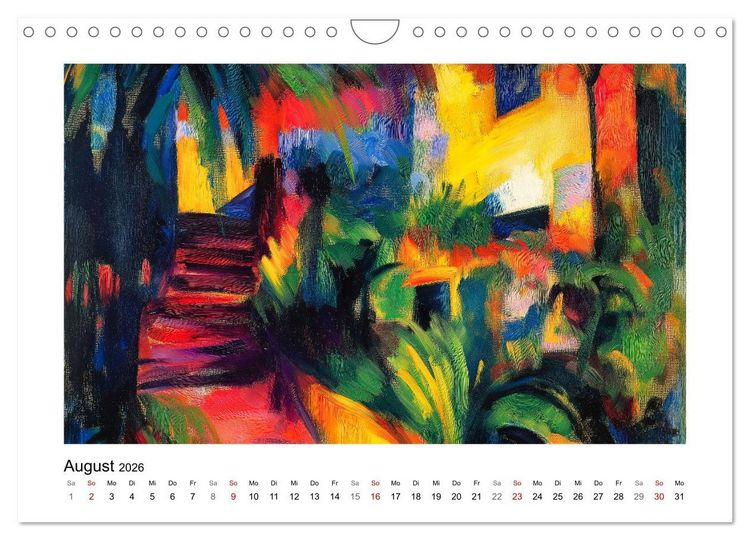 Produktbild: Expressionistisch durchs Jahr (Wandkalender 2026 DIN A4 quer), CALVENDO Monatskalender