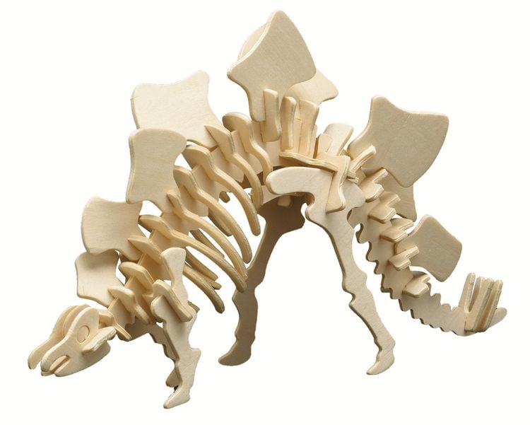 Produktbild: PEBARO 856/5 - Holzbausatz Dinosaurier Stegosaurus, 44 Teile, Holzkonstruktion zum Zusammenstecken