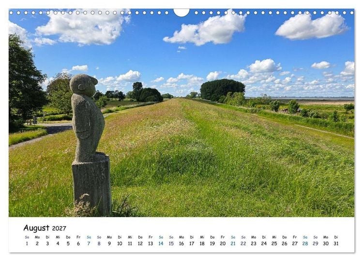 Produktbild: Elbinsel Krautsand - Impressionen von Land und Fluss (Wandkalender 2027 DIN A3 quer), CALVENDO Monatskalender